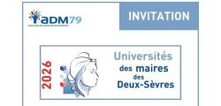 Université des Maires - Jeudi 10 septembre 2026 - La Crèche